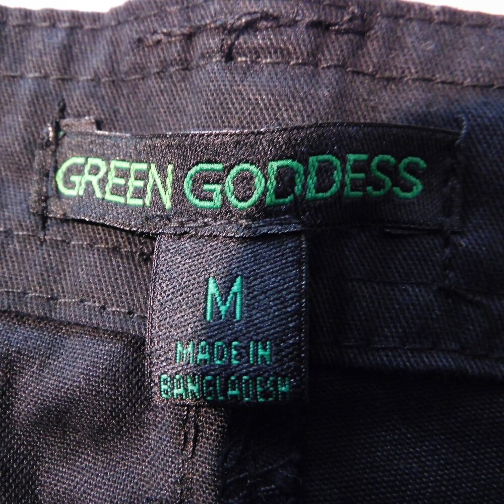 Green Goddess Black Cargo Pants Womens Size Medium Cotton NEW - Picture 3 of 9